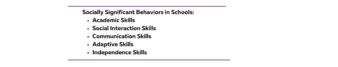 socially significant behaviors in schools